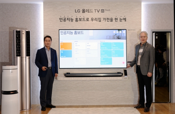 2019 LG TV 신제품 발표행사_최상규 사장(왼쪽)_권봉석 사장(오른쪽)