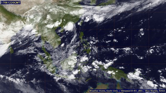 제 13호 태풍 '므르복' 예측 사진 /미국기상센터 캡처
