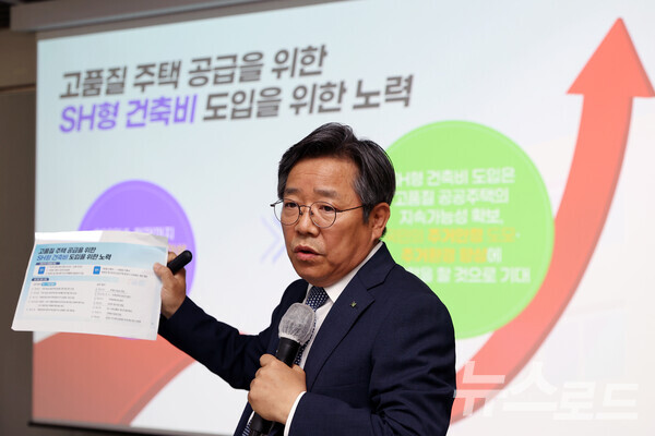 김헌동 사장이 17일 기자설명회를 진행하는 모습 [사진=SH]