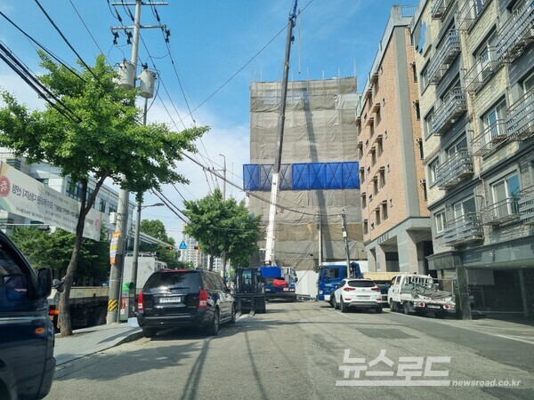 서울 중랑구의 다가구주택 신축 현장 [사진=뉴스로드]